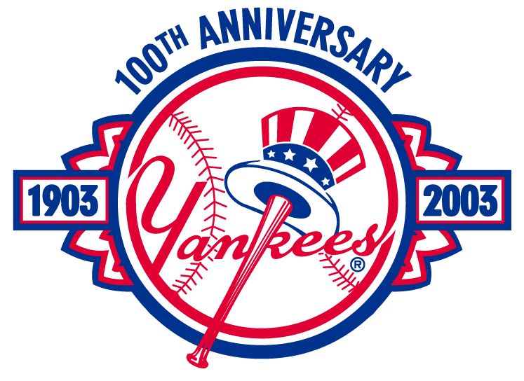 New York Yankees 2003 Anniversary Logo decal supplier